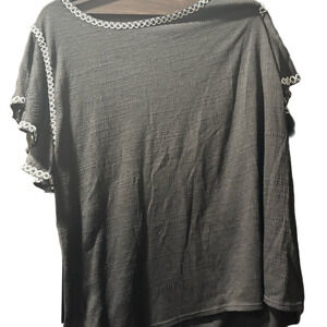 Elegant Black Linen Women's Top